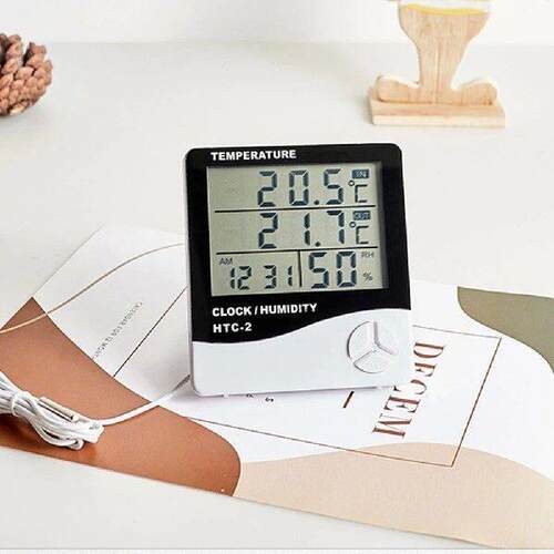Thermometer Hygrometer Meter Digital Dual Probe Temperature