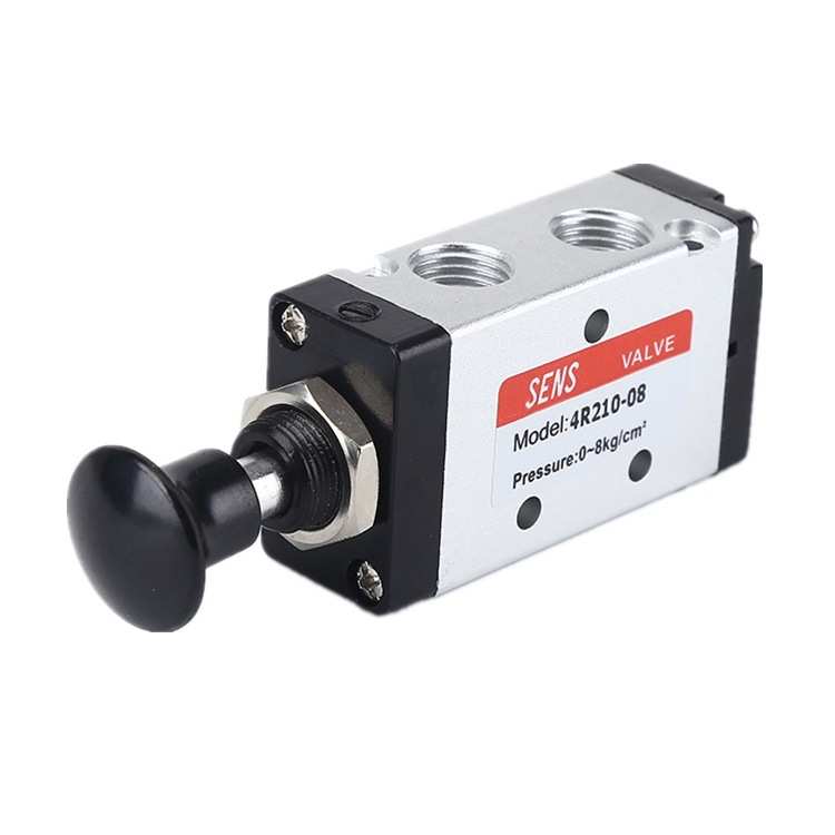 4R210-08 气动手动阀 手拉 二位五通气动机械阀 五通阀耐压