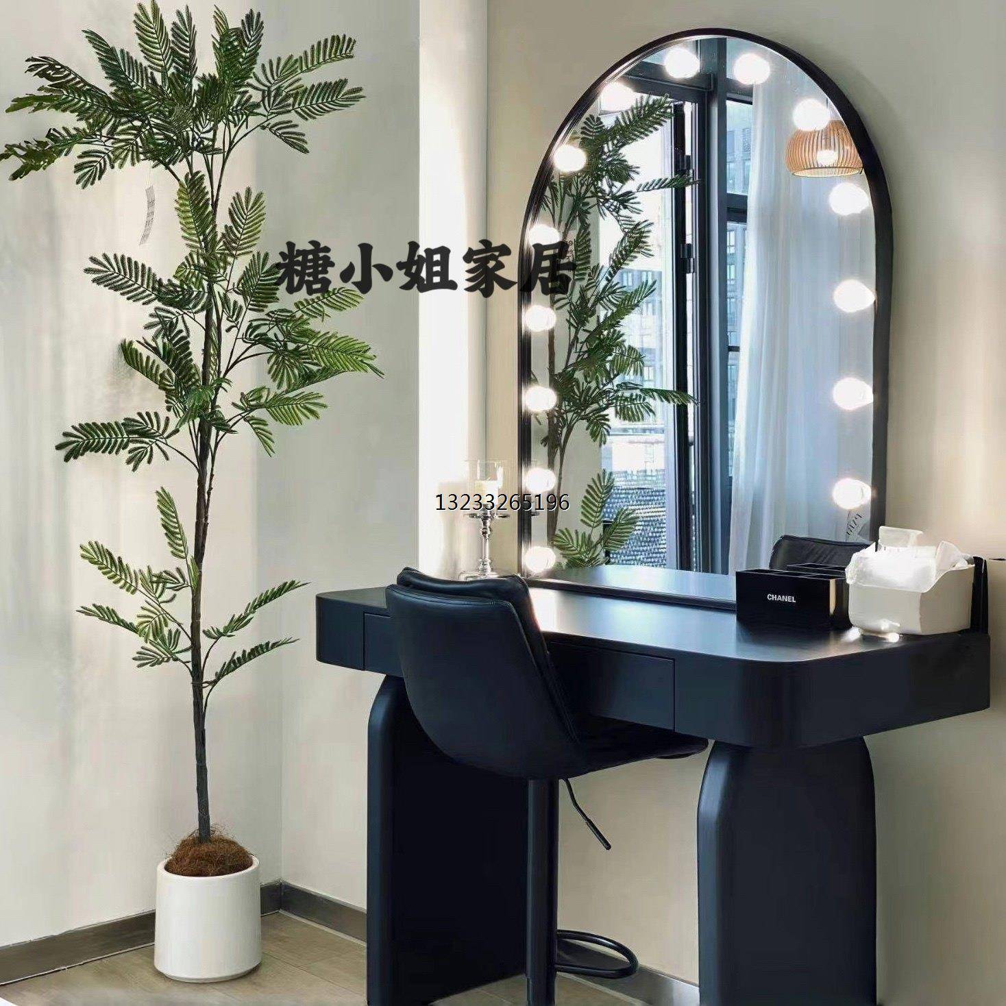 奶油风照相馆带灯化妆台网红美容院婚纱店用化妆台工作室专业化妆