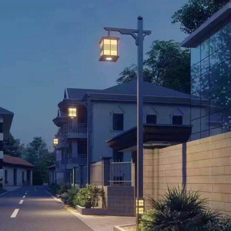 中国太阳能古董花园灯3米景观灯户外防水屋景区覆古灯Led路灯