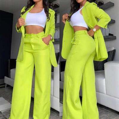 Woman Elegant Blazer Sets New Autumn Fashion Women's Notched