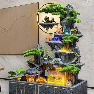 中山景观流水地摆件客厅装饰开业送礼办RIG公室落摆件循环水式水