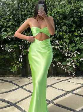 Summer sexy navel-baring dress for women two-piece tube top