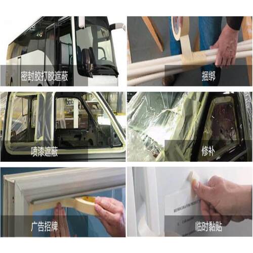 3M2310美纹纸遮蔽和纸胶带耐高温可手撕书写喷漆家装工业汽车模切