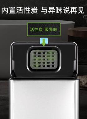 厨房挂式垃圾不锈?钢家用壁桶挂厨余柜门悬挂挂橱壁有盖F76T56SM