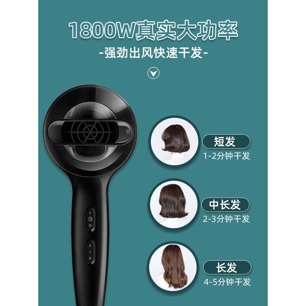 利浦电吹风机家用恒温护发风力宿舍BHC020用C学生速干吹风筒BH飞0