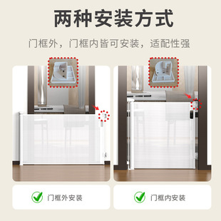 楼梯口挡门免打孔宠物围栏室内笼子家用防护栏婴儿伸缩门栏隔离门