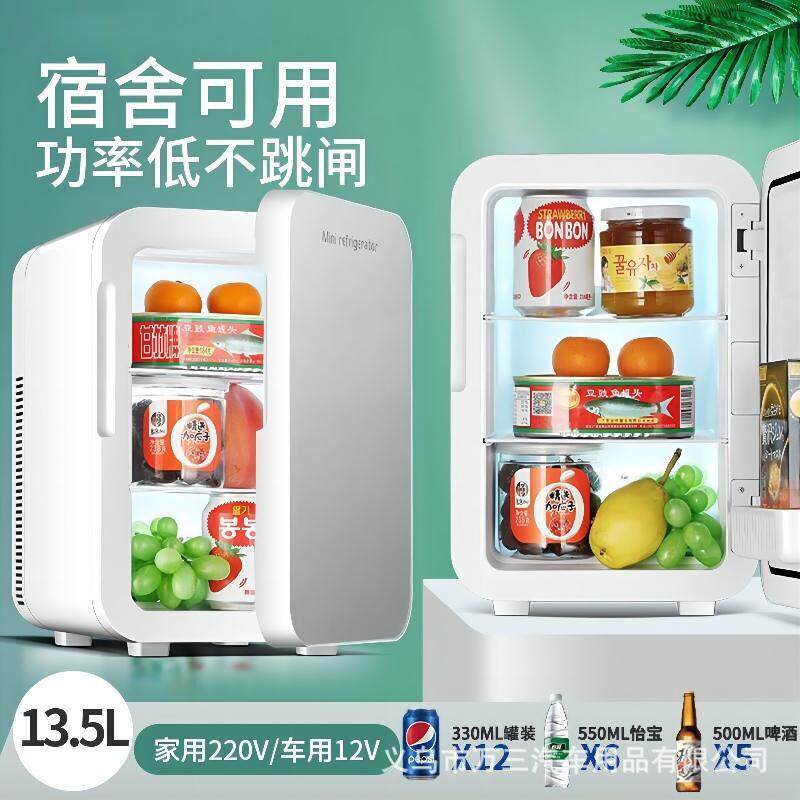 车载冰箱迷你冰箱小型家用便携式冷藏化妆品小一件起批数显温控