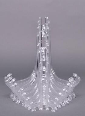 塑料挂盘架盘支架普洱茶折叠盘架工艺品展示架陶瓷盘子展示架