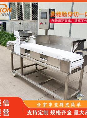 鱿鱼须穿串机鸡肉串鸡翅中穿串设备麦穗肠切花机型号齐全