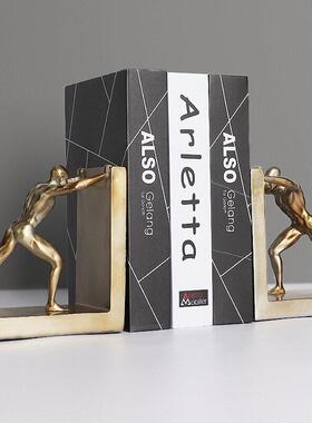 北欧创意简约现代人物书档书立架书靠摆件办公室书房书桌装样品摆