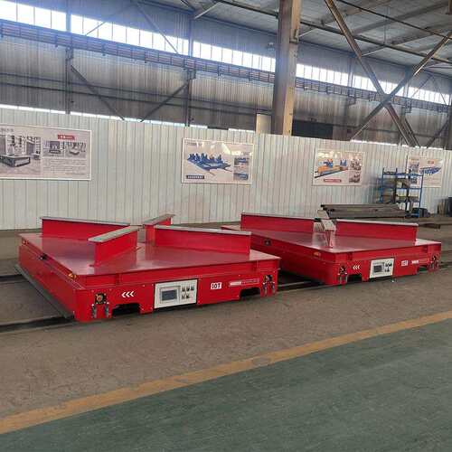 防爆有轨地平车钢卷支架平移车40吨蓄电池电动周转轨道平车