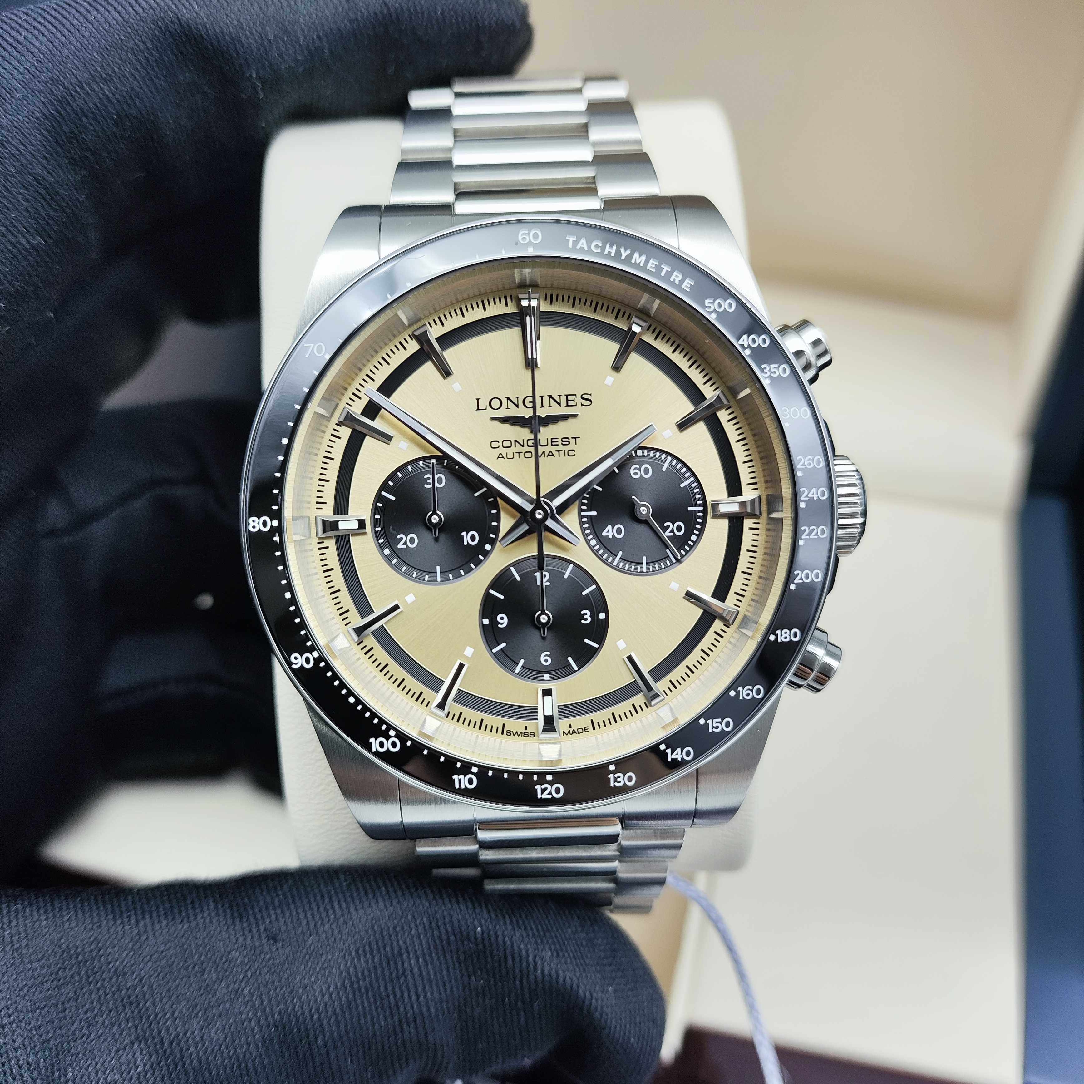 盒证[9.8新]浪琴康卡斯精钢自动机械计时男表L3.835.4.32.6余文乐,手表,二奢手表,淘宝优惠券,粉丝福利购,淘宝优惠卷