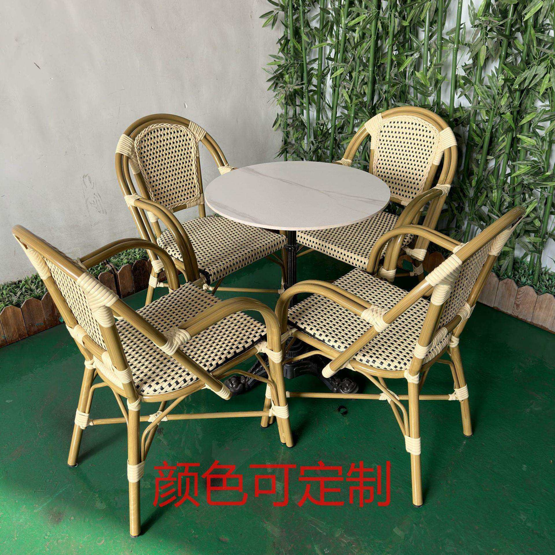 椅子靠背椅家椅用成人编织客厅休闲餐椅平扶竹手编藤椅01258餐椅