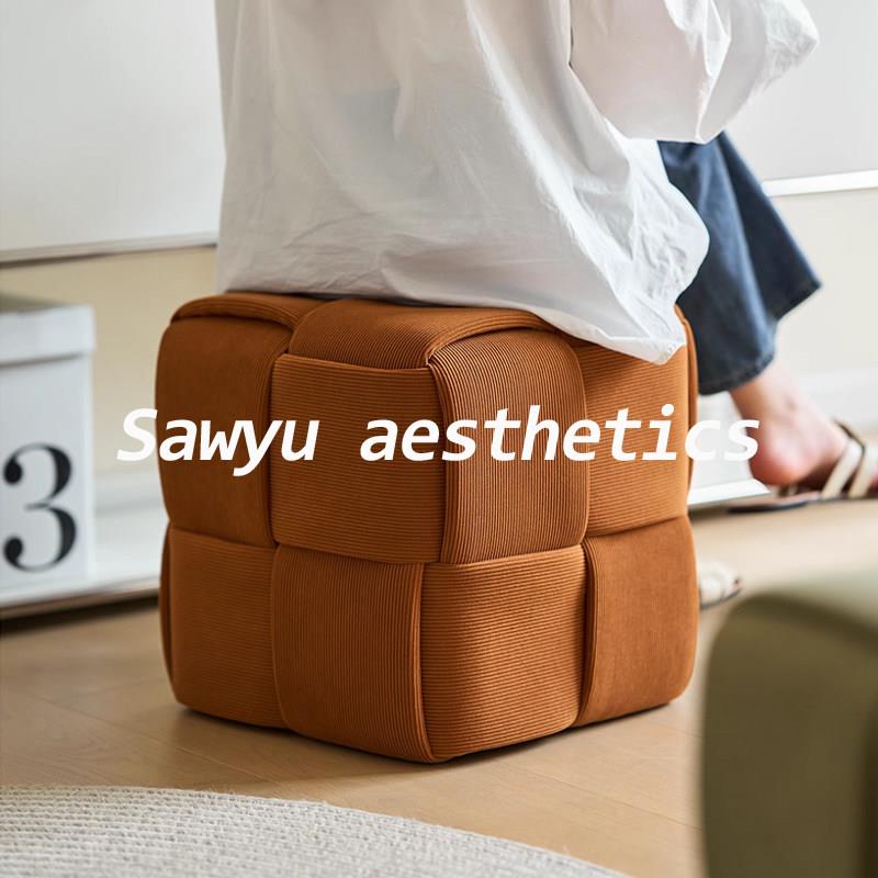 泽屿美学北欧矮凳沙发脚踏蹬客厅坐墩门口换鞋凳家用穿鞋凳小凳子