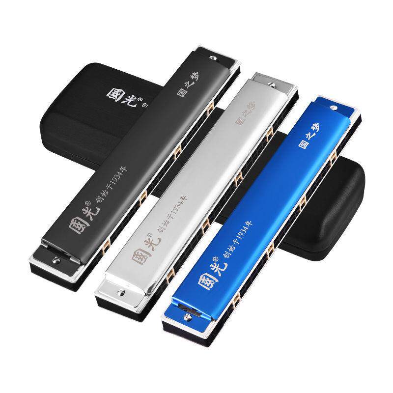 国MBU口琴24孔复音调C初学者学生儿童成人业入门24孔重音专光演奏