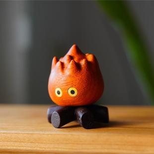 Joe 饰火苗车载桌面摆件 小火堆摆件可爱原木创意礼物家居装