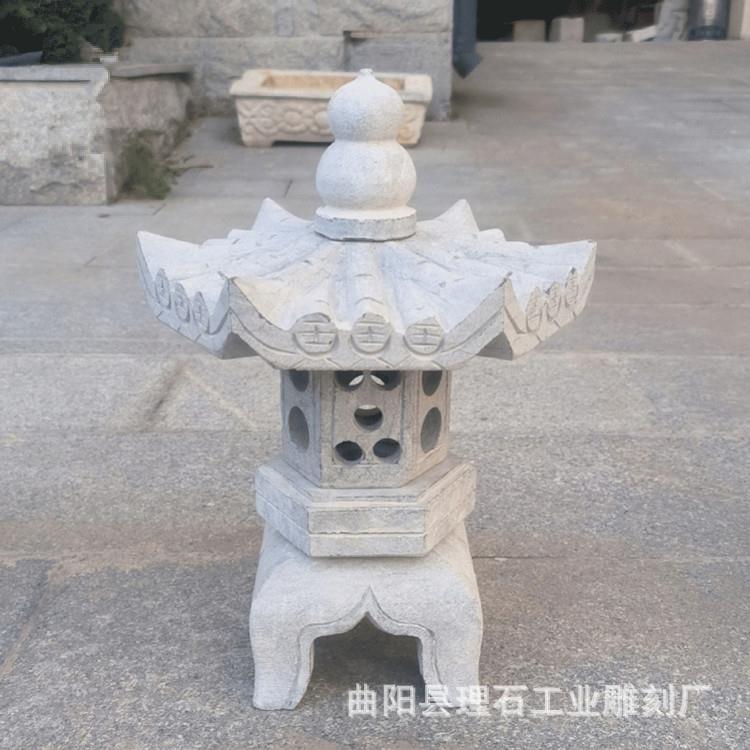 石灯笼中造03100景青灯式笼仿古石头草坪灯照亮日式灯庭院石园林图片