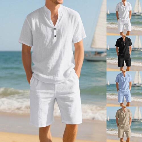Men's Summer Suit Loose Casual Linen