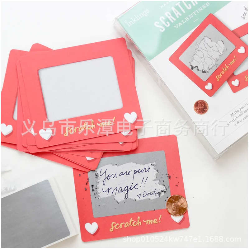 10pcs Scratch-off Cards Birthday Gift Love Coupons Anniversa