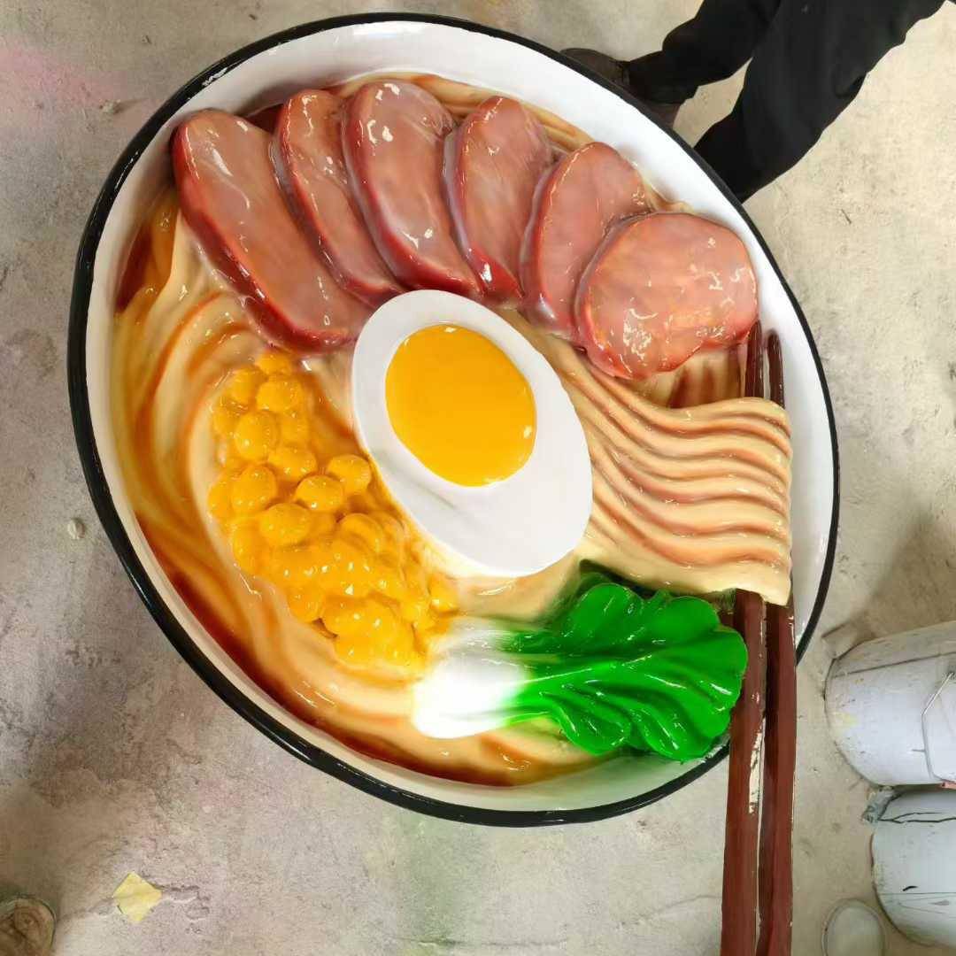 朝鲜冷面食物模型户外餐饮店大型玻璃钢仿真面条雕塑定制装饰摆件