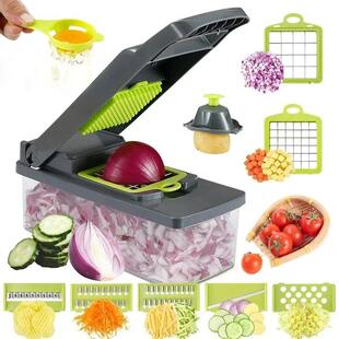 Chopper Vegetable Set Grate Handle Food Onion 16pcs
