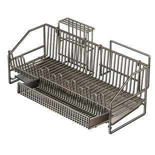置物架碗筷碗盘餐具收纳架 厨房蝶碗沥水架家用多功能免打孔台面式