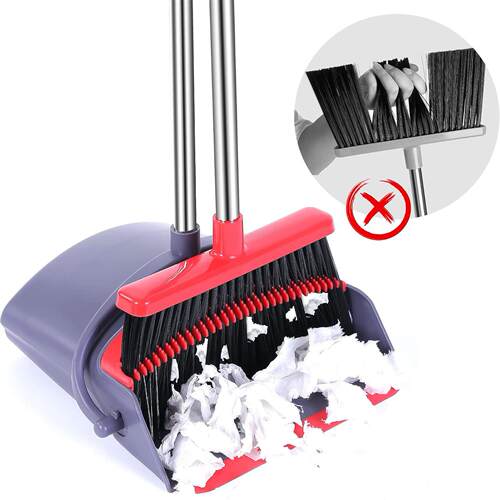 Broom and Dustpan Set Standing Sweeper Dust Pan Sweeping