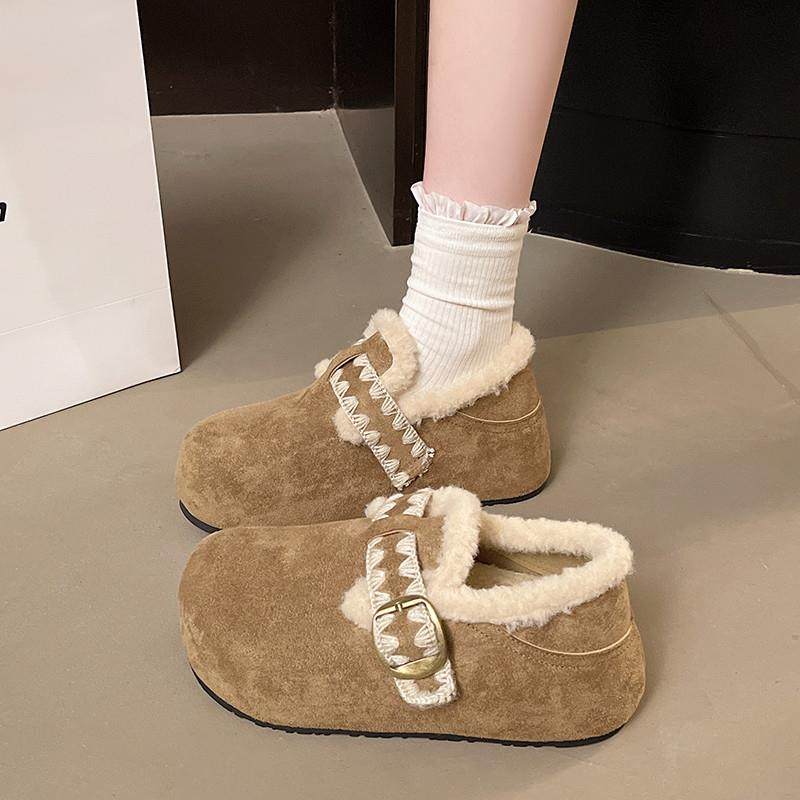 春秋花边圆头增高厚底毛毛鞋女2026新款时尚百搭保暖勃肯鞋0113z,女鞋,勃肯鞋/软木鞋,淘宝优惠券,粉丝福利购,淘宝优惠卷