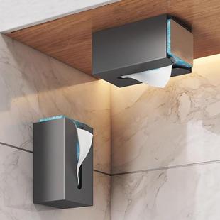 悬挂式厨房纸巾架纸巾盒倒挂纸抽盒壁挂式抽纸盒洗脸巾收纳盒壁挂