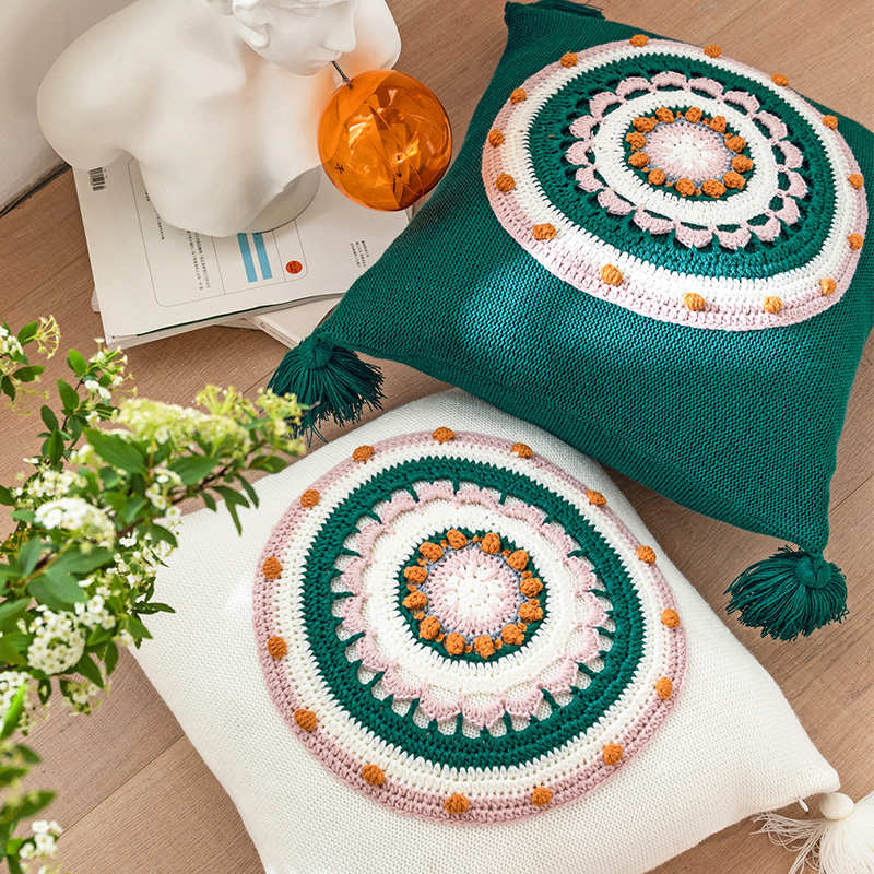 新中式样板房沙发靠枕民宿民族风装饰枕飘窗抱枕床头靠垫可拆洗