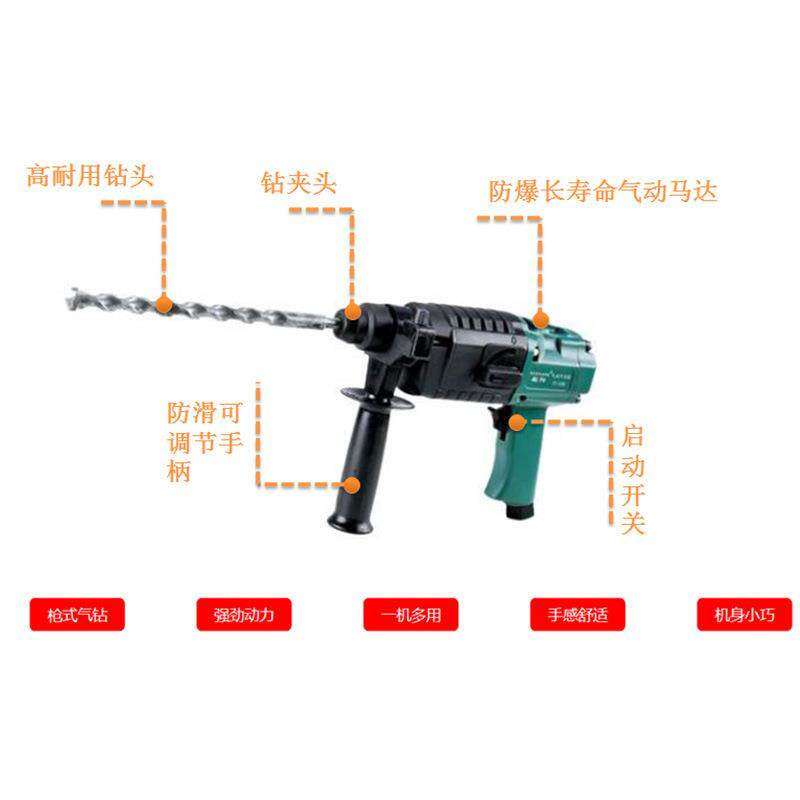 矿用手持式冲击 钻岩石、砖墙、混凝土等构件上凿孔 CQS-3.5