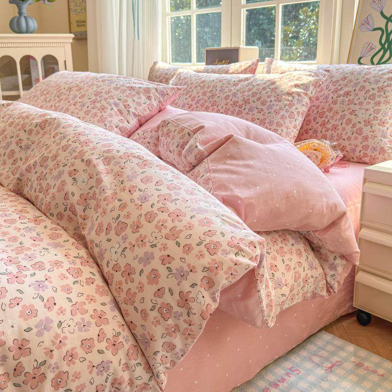 小清新纯棉被套单件秋季全棉被罩三件套宿舍单人被套三件套南通,床上用品,学生床品套件,淘宝优惠券,粉丝福利购,淘宝优惠卷