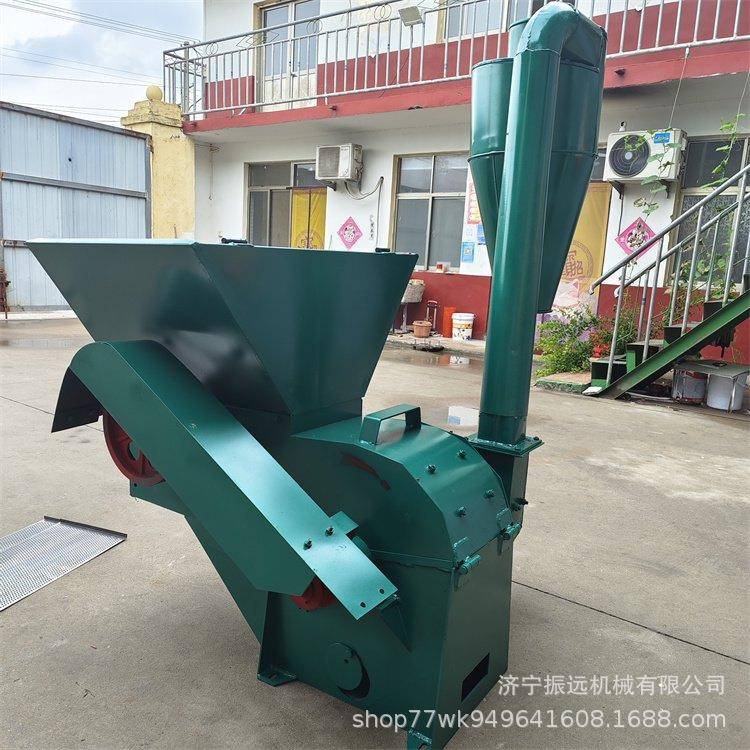 拖拉机带双桶出料口养殖粉草机时产15吨铡草揉丝机