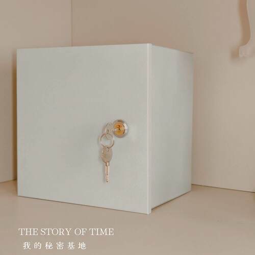 收纳学生宿舍带锁小箱子防盗办公室收纳储物柜保险柜