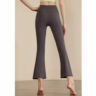 小个子九分瑜伽裤高腰提臀运动健身阔腿裤外穿微喇叭打底裤女无尴