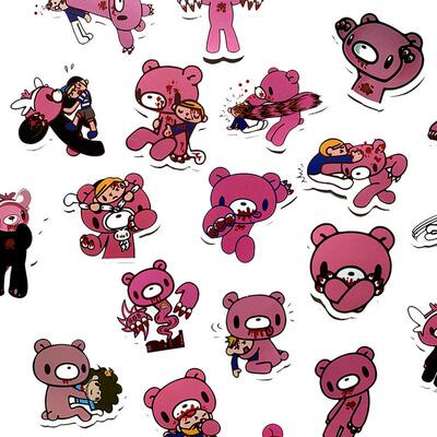 50PCS Angry Bears Stickers Anime Stickers For Laptop Luggag