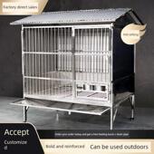 不锈钢狗笼狗笼带冲水狗笼渗漏防水保暖自动防晒防风别墅冲水型