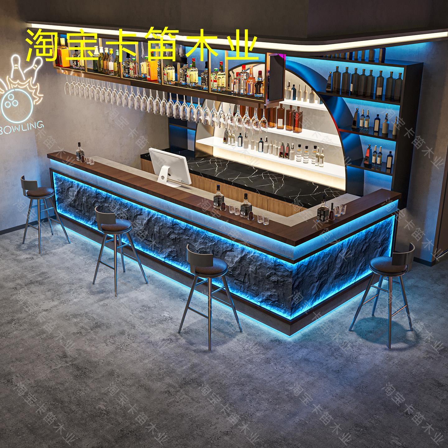 工业风酒吧吧台文化石吧台小酒馆咖啡馆前台足浴店烧烤店收银柜台