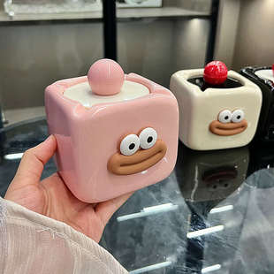 饰创意防个性 灰飞家用颜摆件烟灰缸装 值烟缸盖陶瓷客厅带摆件高
