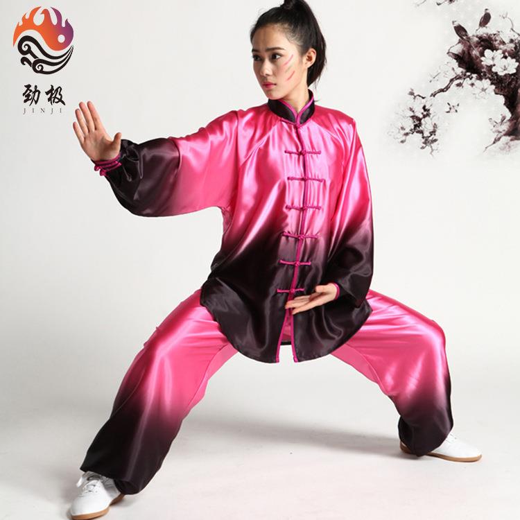 服春夏渐太极服女练男变中老年服装武术表演晨套装OAI户外运动练