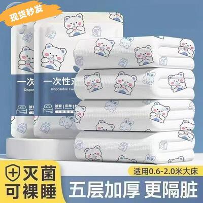 Disposable bed sheets, duvet covers, and pillowcases for hot