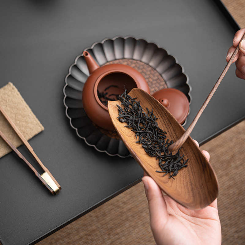 实木茶则茶勺茶针茶夹 茶道四件套功夫茶具茶道六君子配件套装
