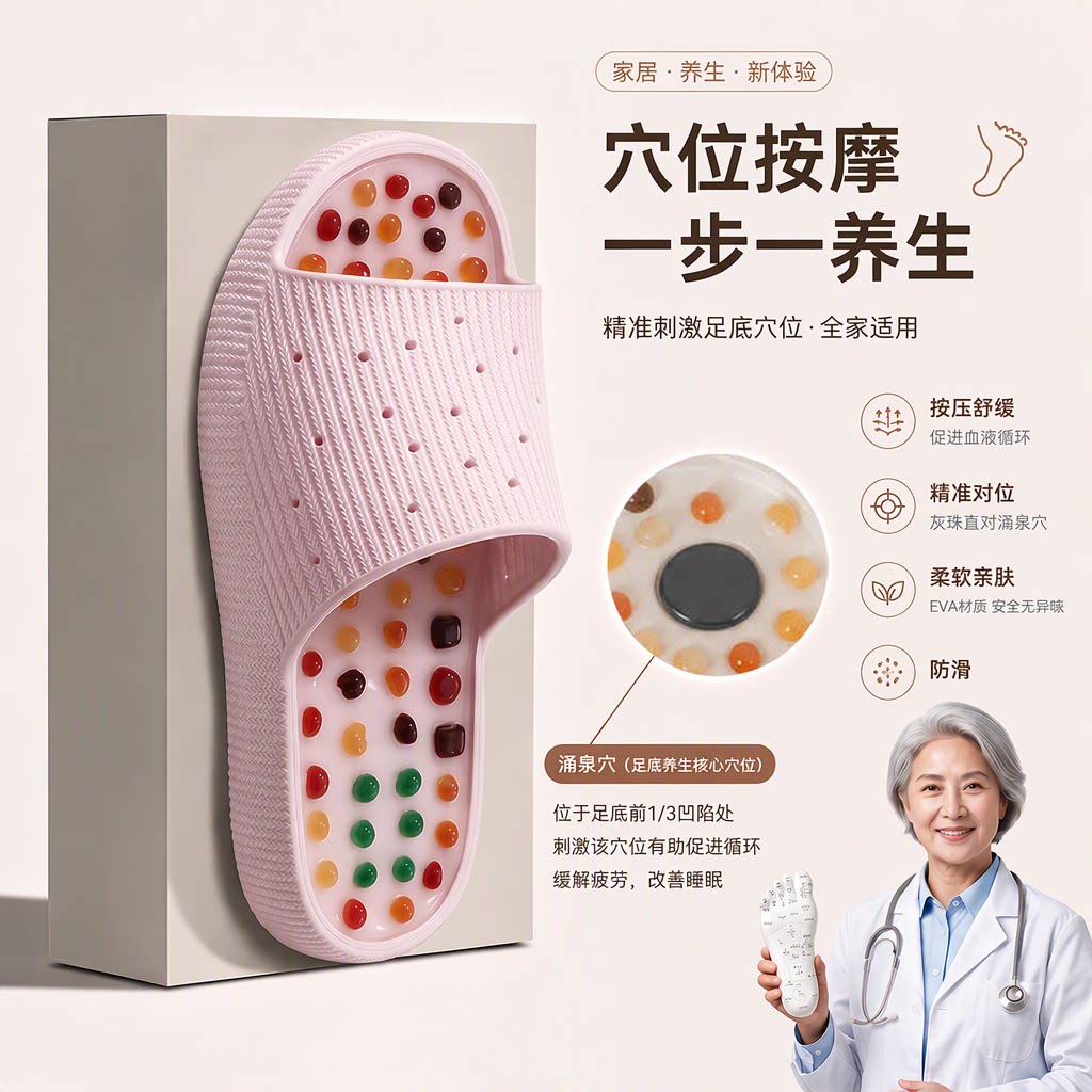稻草人脚底按摩拖鞋脚底经络疏通图片