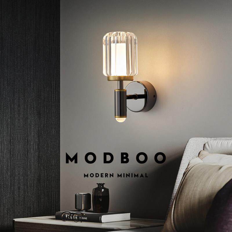现代极简壁灯豪华床头灯卧室创意客厅过道灯极简主义电视背景墙艺
