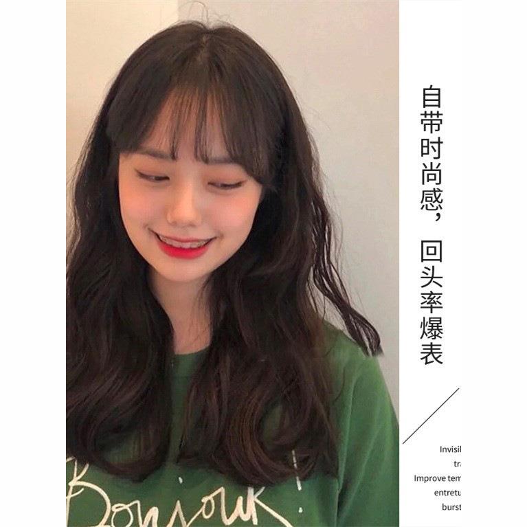 新款直销网红假发女黑棕色长发减龄微卷中长发水波纹时尚卷发全头
