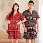 24男汗N 8312蒸服全棉汗居浴服休闲睡眠家服纯吸棉桑女拿服可舒适