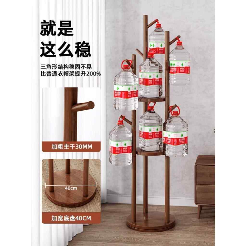 实用木架落地卧室网挂衣架家衣帽架简易立式衣挂衣杆红MWM转角衣