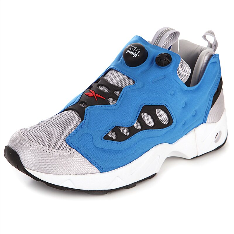 9.9新未使用 REEBOK 锐步男款蓝色织物充气频道运动休闲鞋 39码