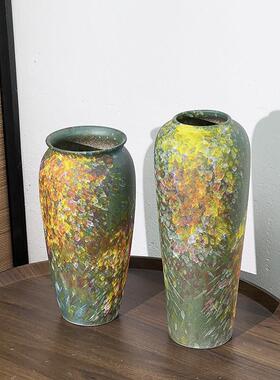 莫奈的花园绿色梦幻泡泡花瓶陶瓷花瓶桌面地面大堂陶瓷花瓶绿色系